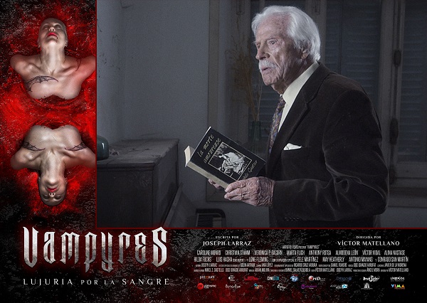 Lobby card "Vampyres" (2015, Víctor Matellano) with Conrado San Martín